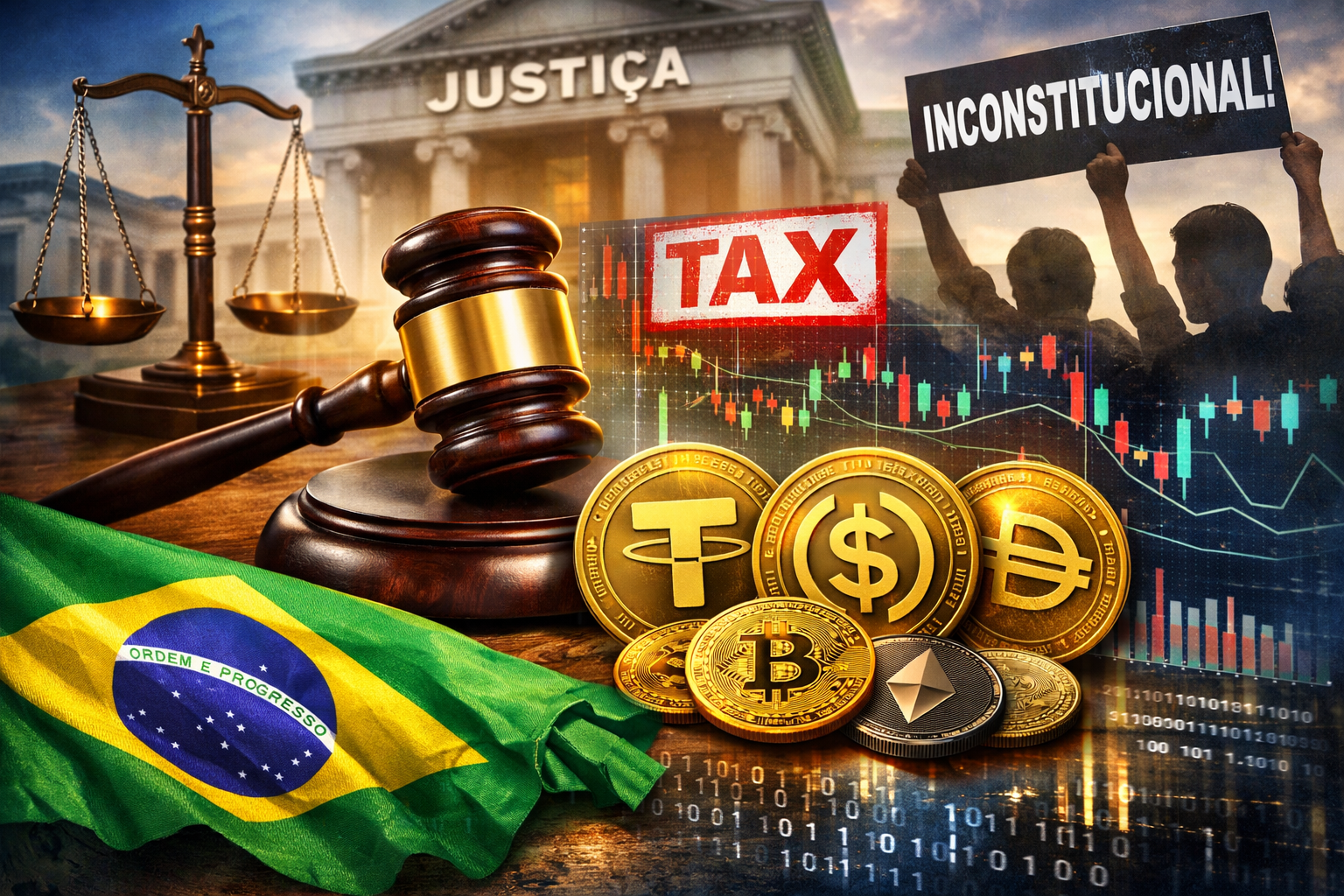 Indústria cripto reage e ameaça acionar a Justiça contra proposta de taxação de stablecoins