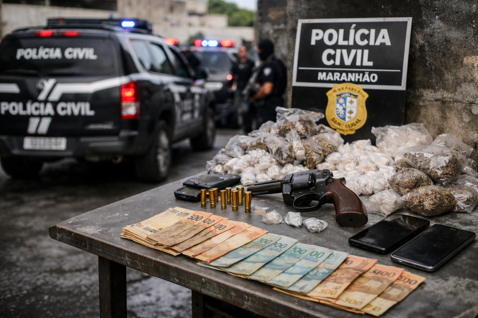 Polícia realiza operação contra o tráfico em São Luís