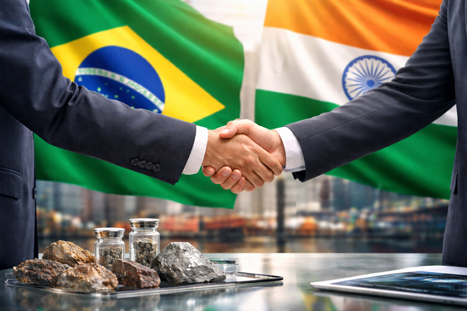 Brasil e Índia firmam acordo estratégico para cooperação em minerais críticos e tecnologia
