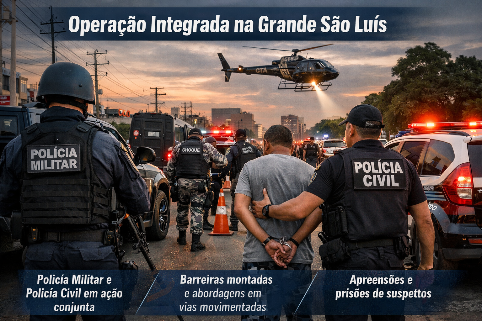 Operação integrada reforça segurança na Grande São Luís