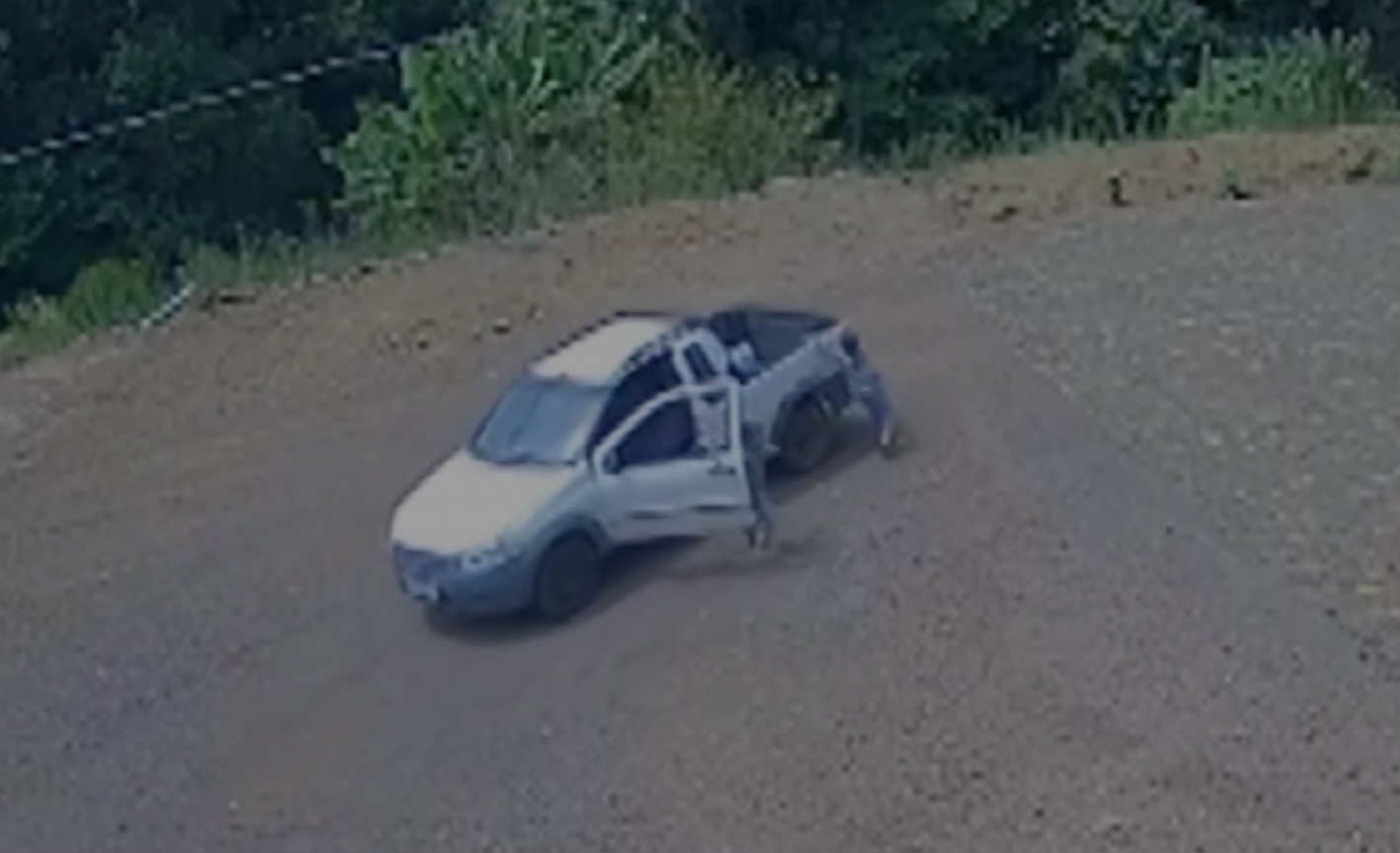 Gêmeos escapam sem ferimentos após caminhonete desgovernada