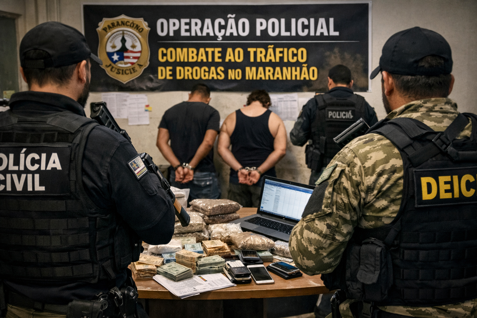 Operação policial mira grupo ligado ao tráfico de drogas no Maranhão