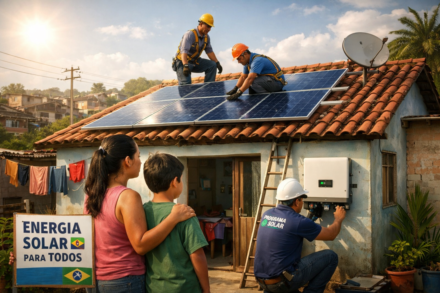 Governo amplia programa de energia solar para famílias de baixa renda